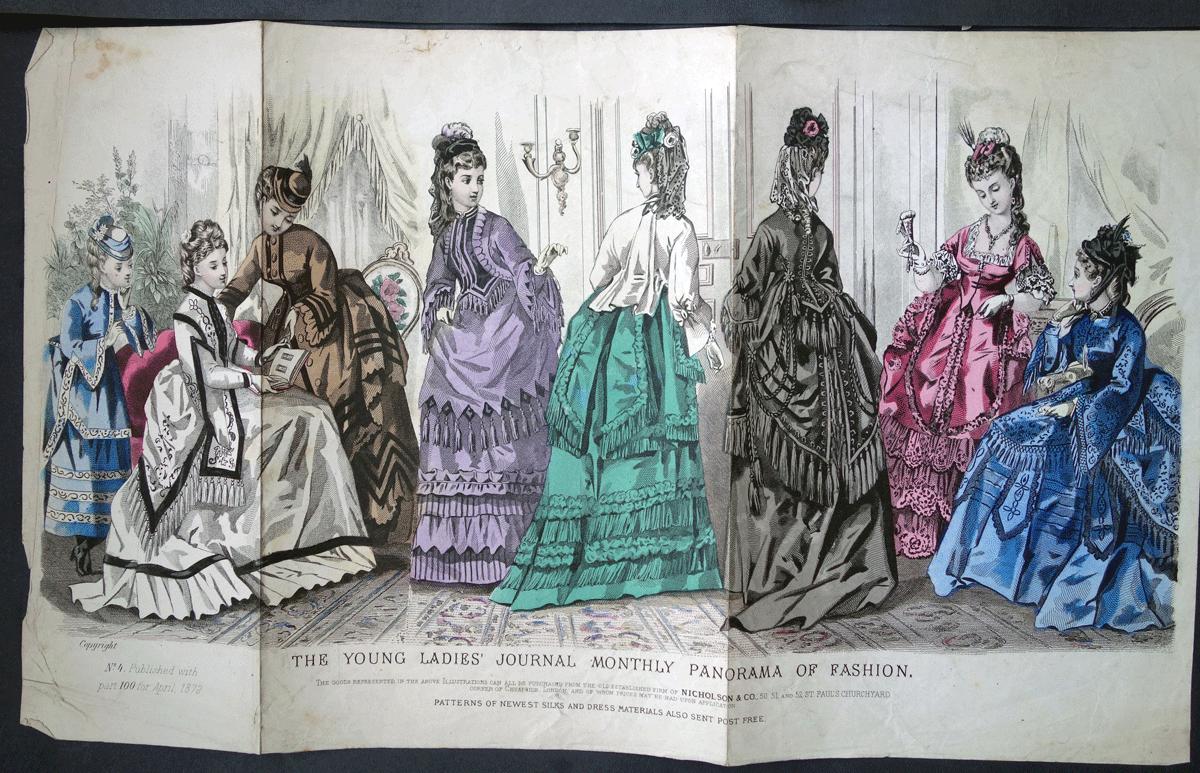 Paris Fashions from The Young Ladies Journal English Fashion plates x 9 Monthly and Panorama