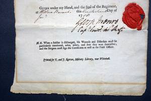 British Military discharge certificate for Richard  Appletree  41st signed George Monro 1788